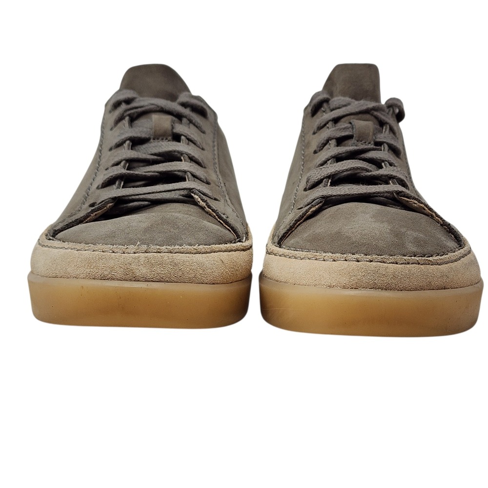 Clarks Sneakers 7.5 Women Hidi Holly Gray Suede Nubuck Leather Lace‎ Up Gum Sole - Picture 4 of 13